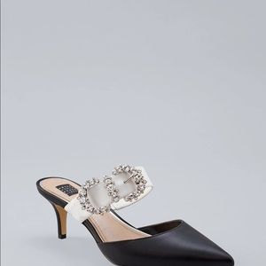 Madelyn MH Black and White Mules!!!